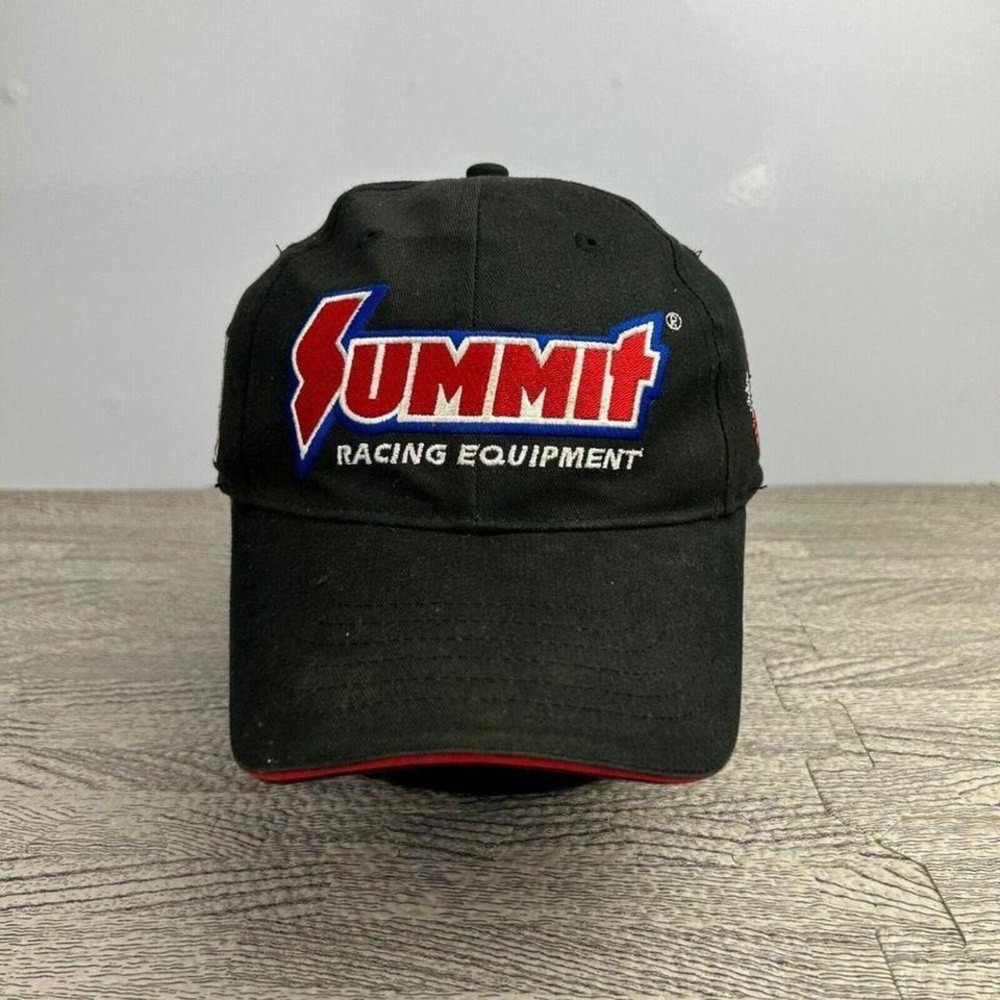 Vintage Summit Racing Equipment Hat Cap Strap Back Adjustable Black 40 Years Car